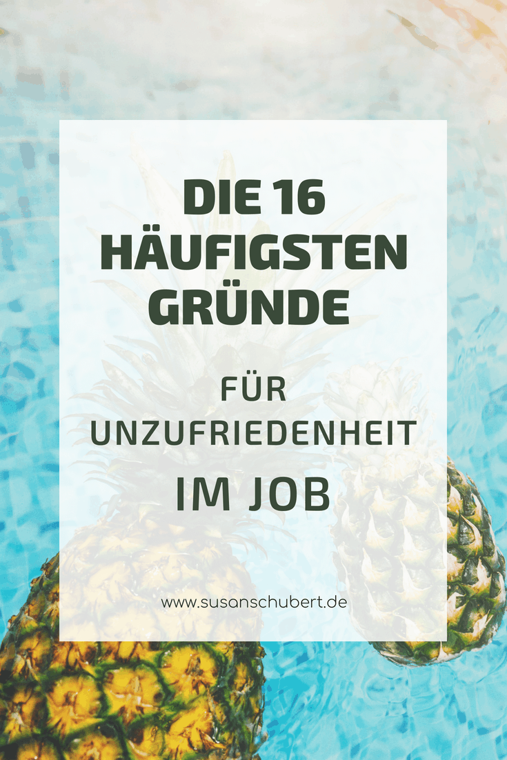 Unzufrieden Gründe für Unzufriedenheit im Job